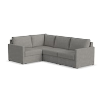 Transitional 4-Seat Sectional Sofa with Narrow Track Arms