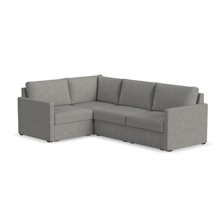 Narrow-Arm 4-Seat Sectional Sofa