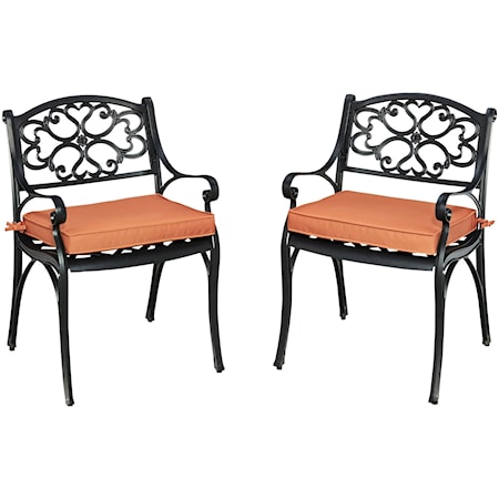 Set of 2 Outdoor Arm Chairs