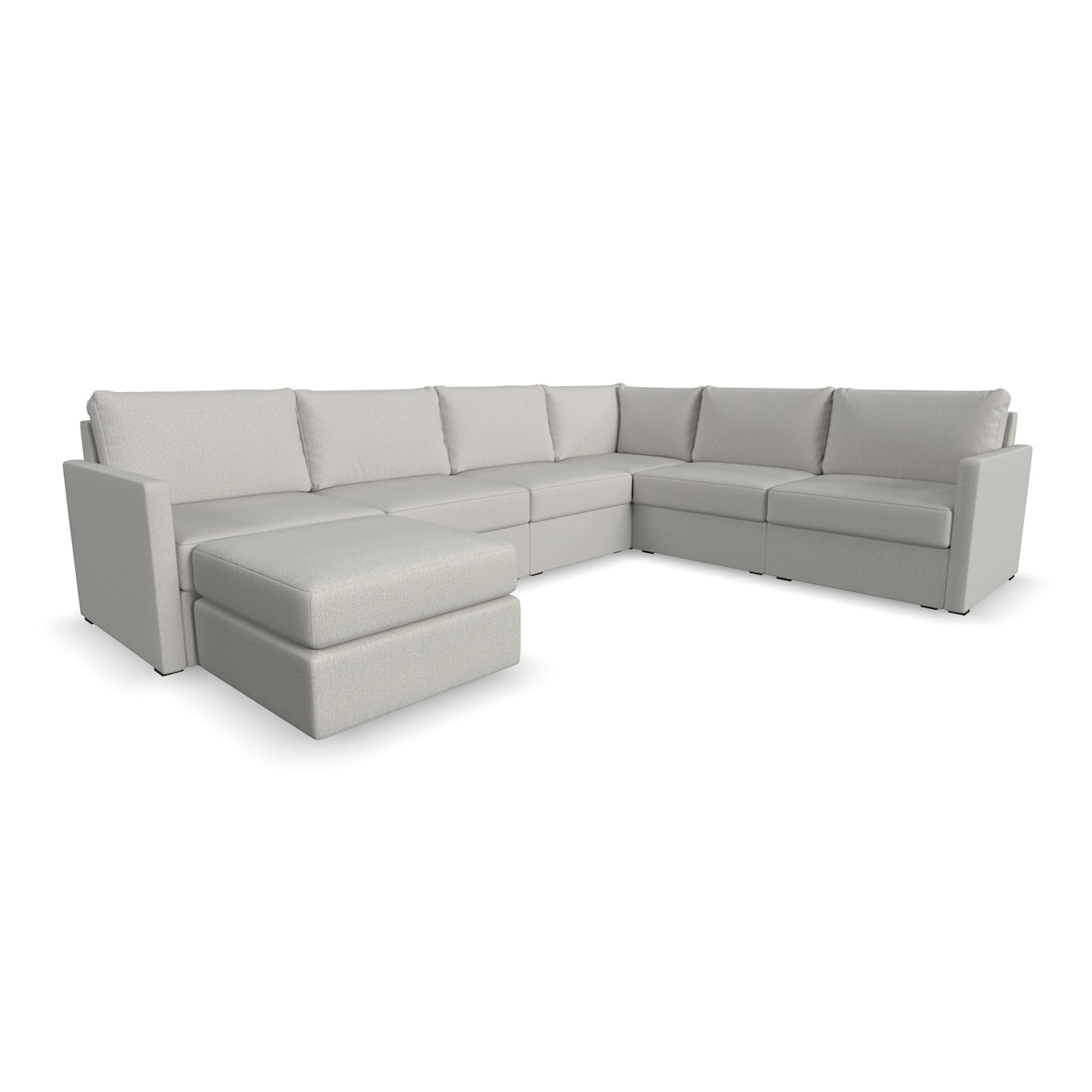 Flexsteel Flex 6-Piece Sectional with Ottoman