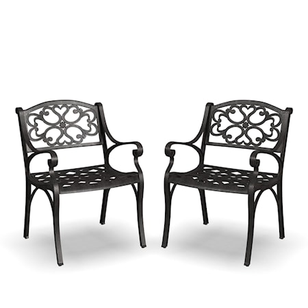 Set of 2 Outdoor Arm Chairs