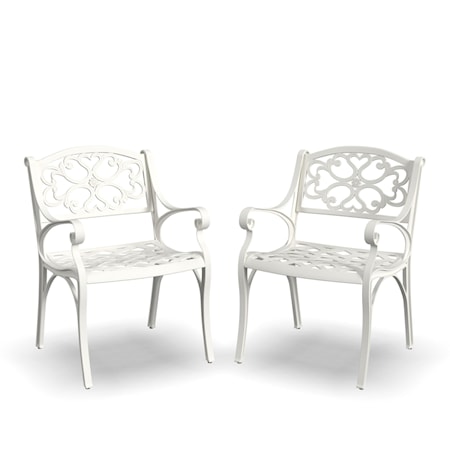 Set of 2 Outdoor Arm Chairs