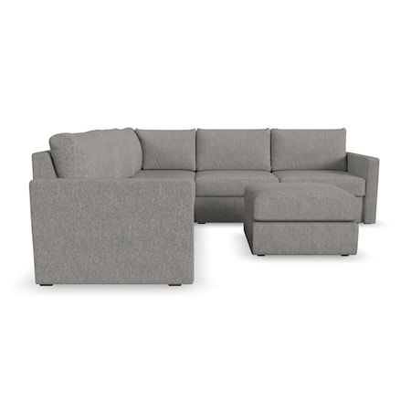 5-Seat Sectional Sofa and Ottoman