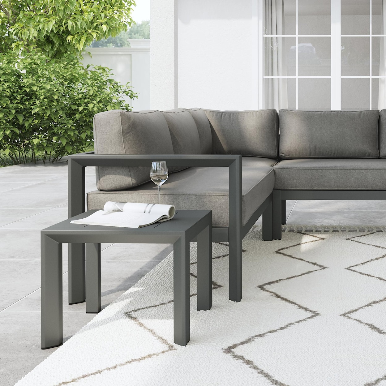 homestyles Grayton Sectional Sofa with End Tables
