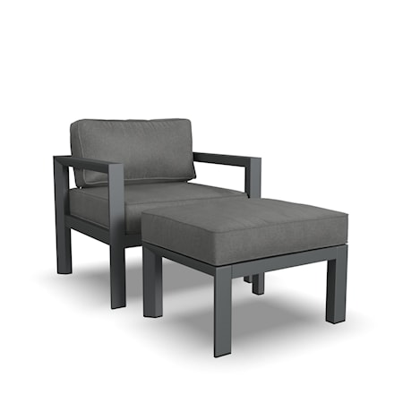 Outdoor Chair with Ottoman