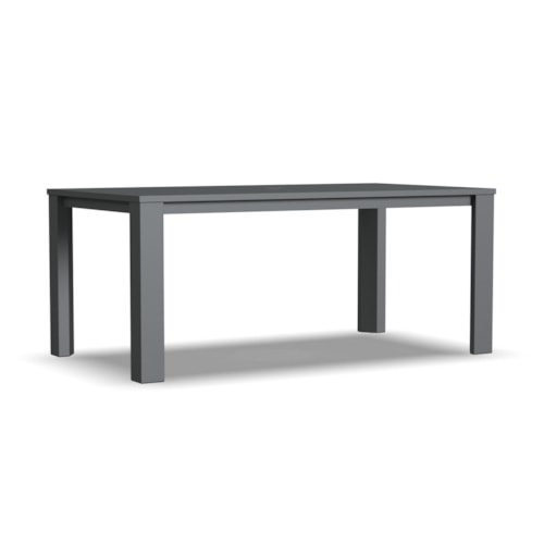 Contemporary Outdoor Rectangular Dining Table with 2" Umbrella Hole