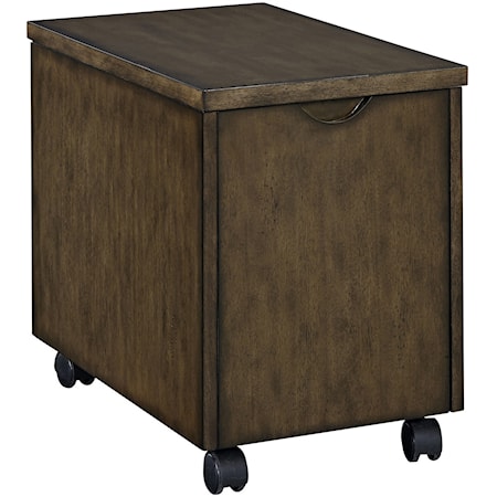Contemporary Mobile File Cabinet with Casters