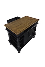homestyles Montauk Traditional Kitchen Island with Adjustable Shelves