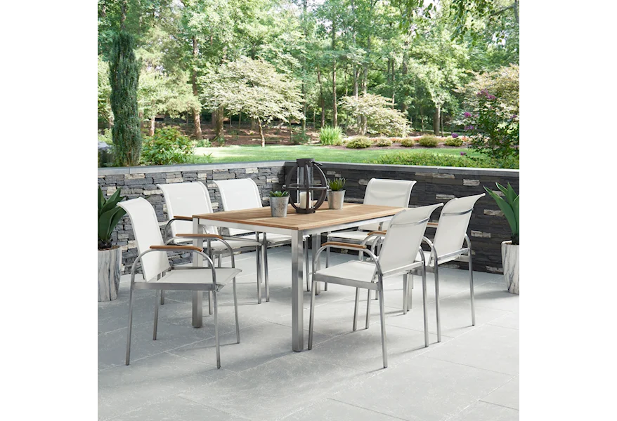 Aruba 7 Piece Outdoor Dining Set by homestyles at Coconis Furniture & Mattress 1st