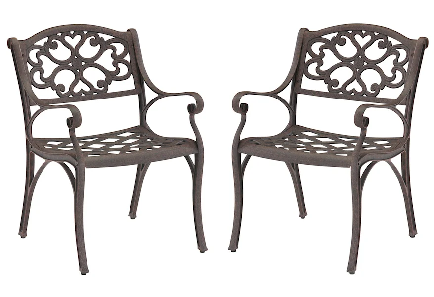 Sanibel Set of 2 Outdoor Arm Chairs by homestyles at Sam Levitz Furniture
