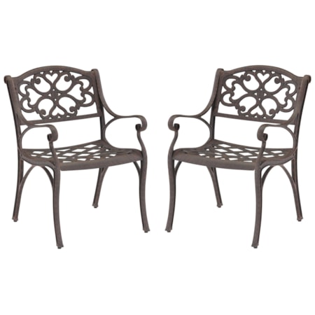 Set of 2 Outdoor Arm Chairs