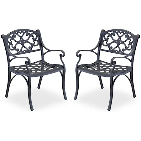 Set of 2 Outdoor Arm Chairs