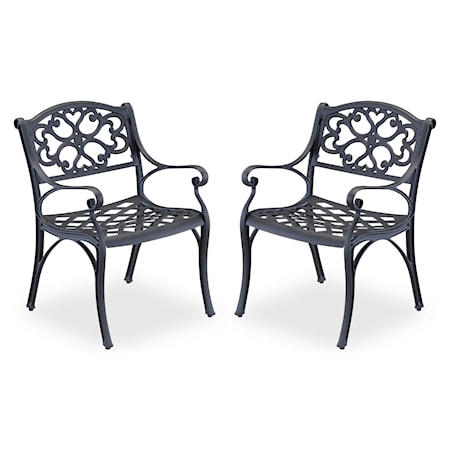 Set of 2 Outdoor Arm Chairs