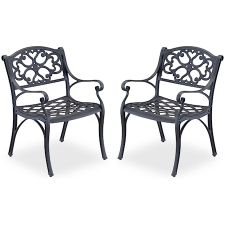 Set of 2 Outdoor Arm Chairs