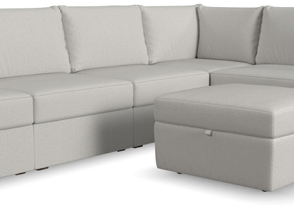 Sectional Sofa with Storage Ottoman