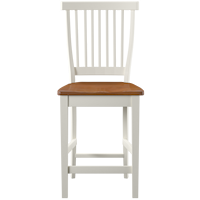 Transitional Counter Height Bar Stool with Slat Back