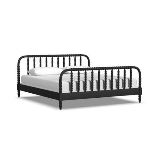Transitional King Spindle Bed