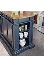 homestyles Montauk Traditional Kitchen Island with Oak-Finished Top
