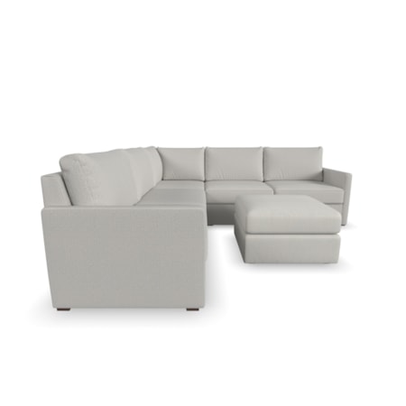 5-Piece Sectional Sofa with Ottoman