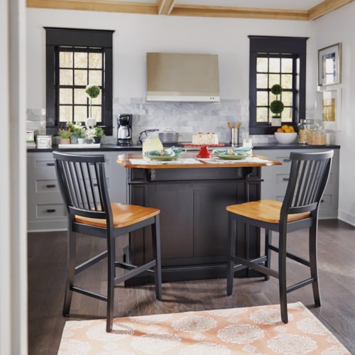 Traditional 3-Piece Kitchen Island Set