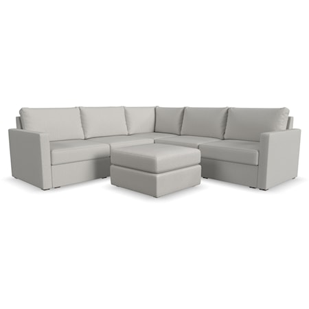 Sectional Sofa with Ottoman