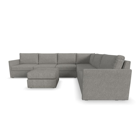 6-Piece Sectional Sofa with Ottoman