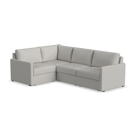 Narrow-Arm 4-Seat Sectional Sofa