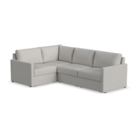 Transitional 4-Seat Sectional Sofa with Narrow Track Arm