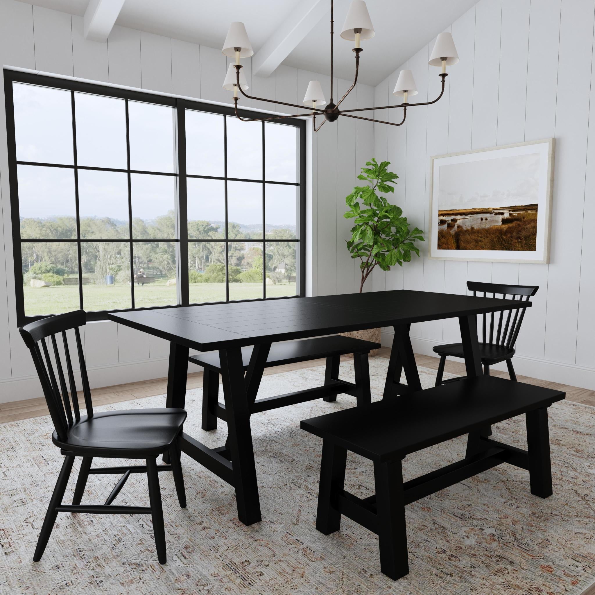 homestyles Trestle Dining Table with Benches