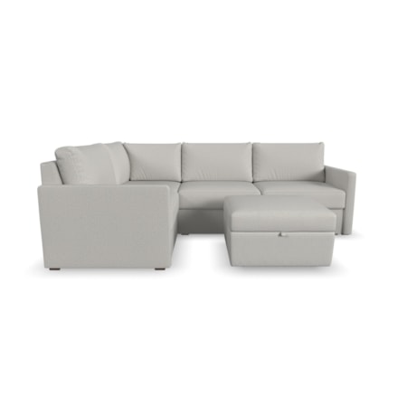 4-Piece Sectional Sofa with Storage Ottoman