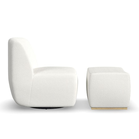 Swivel Chair and Ottoman