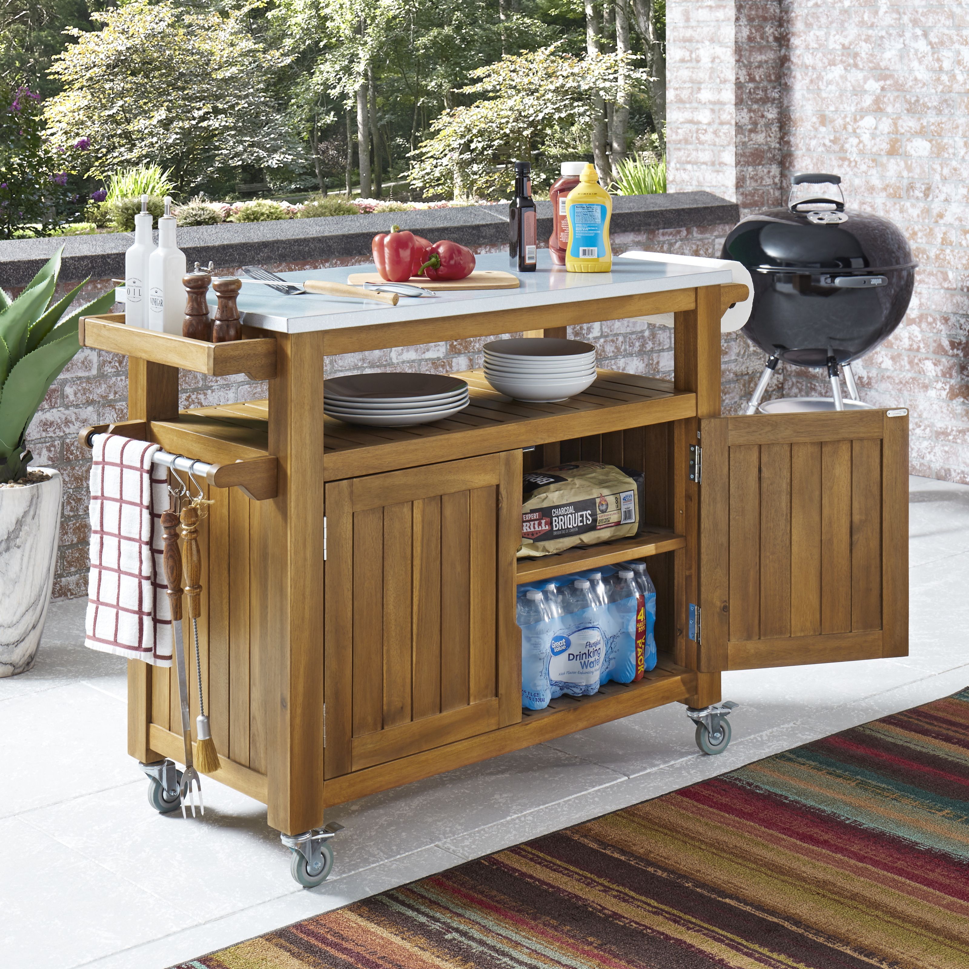 outdoor buffet cart