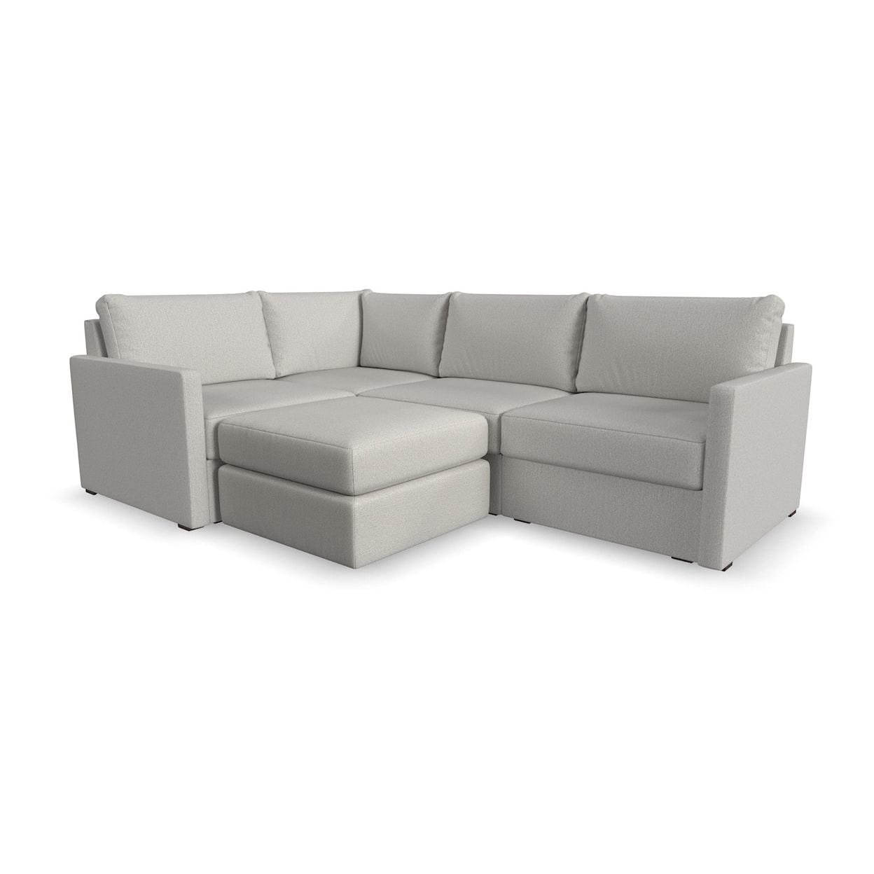 Flexsteel Flex 4-Piece Sectional with Ottoman