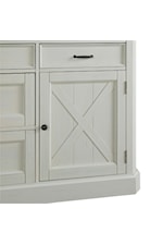 homestyles Bay Lodge Cottage Style Nightstand with Shelf