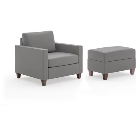 Chair and Ottoman Set