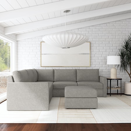 5-Seat Sectional Sofa and Ottoman