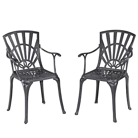 Traditional Set of 2 Outdoor Chairs