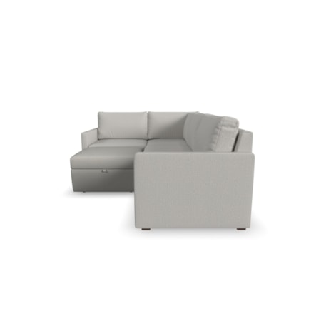 4-Piece Sectional Sofa with Storage Ottoman