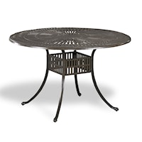 Traditional Outdoor Dining Table with Umbrella Hole