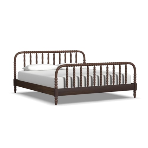 Transitional King Spindle Bed