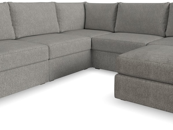 5-Piece Sectional and Ottoman