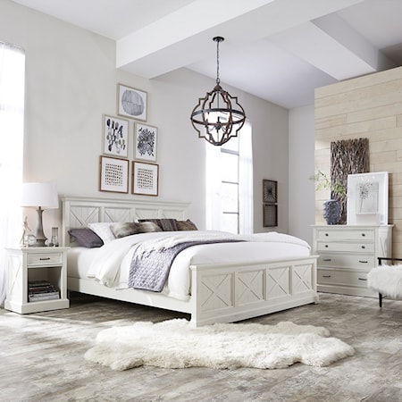 King Bed, Nightstand and Chest