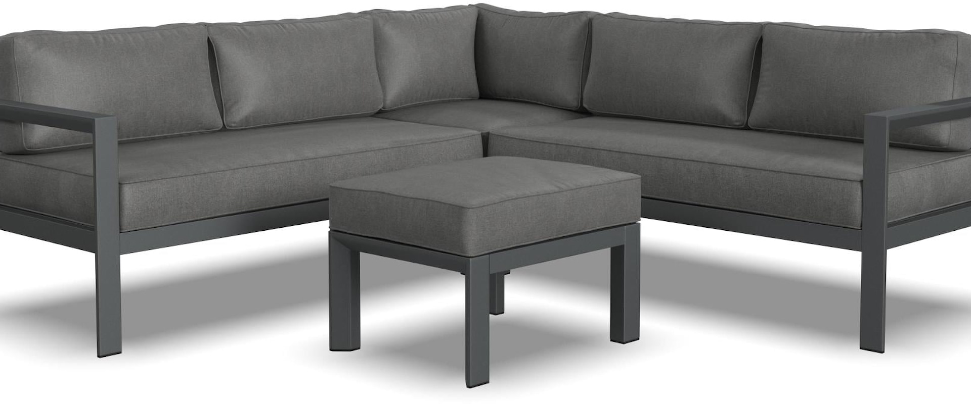 Contemporary 5-Seat Sectional Sofa with Ottoman