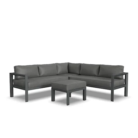 Contemporary 5-Seat Sectional Sofa with Ottoman