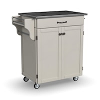 Traditional Kitchen Cart with Stainless Steel Top