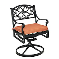 Traditional Outdoor Swivel Rocking Chair with Cushion