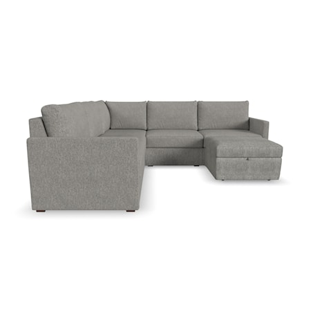 5-Seat Sectional Sofa with Storage Ottoman