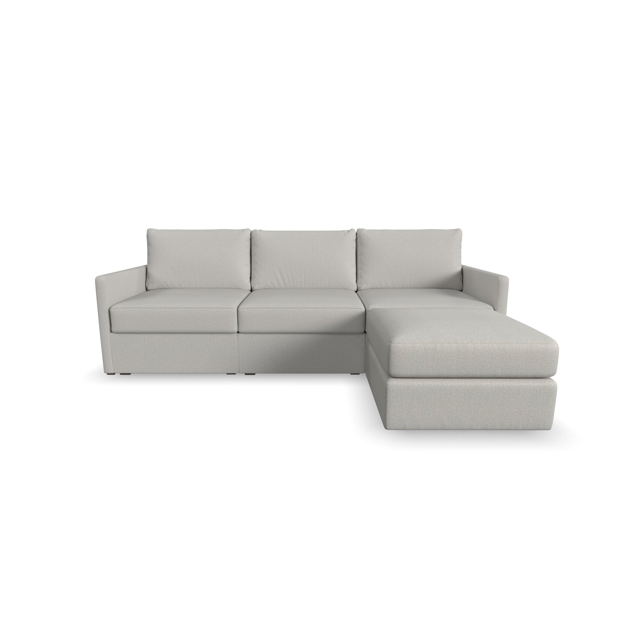 Flexsteel Flex Narrow-Arm Sofa with Ottoman