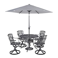 Traditional 6-Piece Outdoor Dining Set with Umbrella