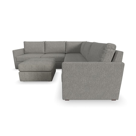 5-Piece Sectional Sofa with Ottoman